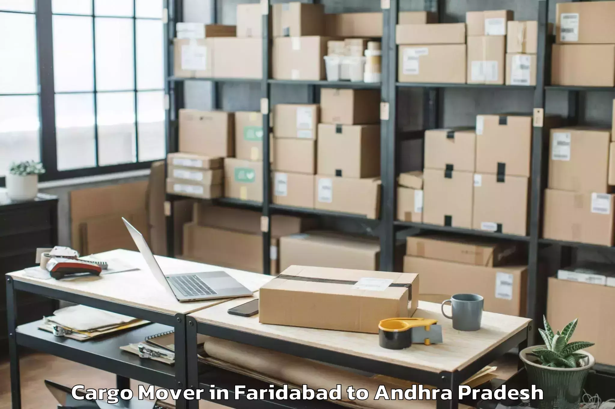 Book Faridabad to Peddaraveedu Cargo Mover Online